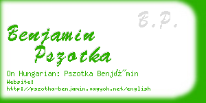 benjamin pszotka business card